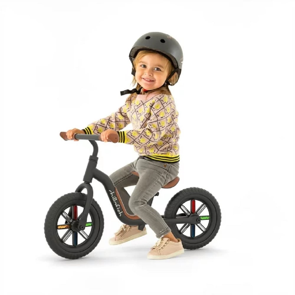 10" Chillafish Buzzi Balance Bike for Kids 1.5 Years and Older, Lightweight Toddler Bike, Black