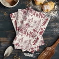 thumbnail image 6 of Red Garden Vintage Kitchen Towels Set of 3, Water Absorbent Dish Towel, Modern Art Building Boat Tree Decorative Hand Towels - Quick Drying Cloth for Cooking Baking, 18x28 Inch, 6 of 8
