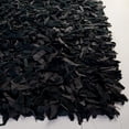 thumbnail image 3 of Safavieh Leather Dimitri Solid Shag Area Rug, Black, 5' x 8', 3 of 11