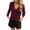 Red, variant on Womens Sweaters Solid Color V Neck Long Sleeve With Ribbed Soft Knitted Pullover Blouse