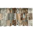 thumbnail image 4 of Ambesonne Cottagecore Window Valance, Modern Maximalist Leafy, 42" X 18", Sand Brown Pale Teal, 4 of 5