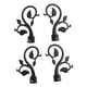 thumbnail image 4 of 4 Unids Cortina Decorativa Poste De Barra / Terminales De Varilla Termina Cabezales Tapas Kits De Varilla Negro, 4 of 7