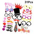 thumbnail image 2 of KAKOWELY Kit de 62 accesorios creativos y divertidos para fotos de cumpleaños, bigotes, gafas, labios, fotomatón, accesorios para selfies, suministros para fiestas., 2 of 4
