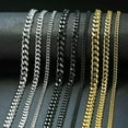 thumbnail image 5 of Basic Punk Stainless Steel Necklace for Men Women Curb Cuban Link Chain Chokers, 5 of 9
