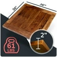 thumbnail image 6 of HEIRLOUM Reclaimed Wood Table Top - Rustic Recycled Solid Wood Perfect for Kitchens, Dining and Coffee Table Top (1pc 36" x 36", SRWT3636-2), 6 of 6