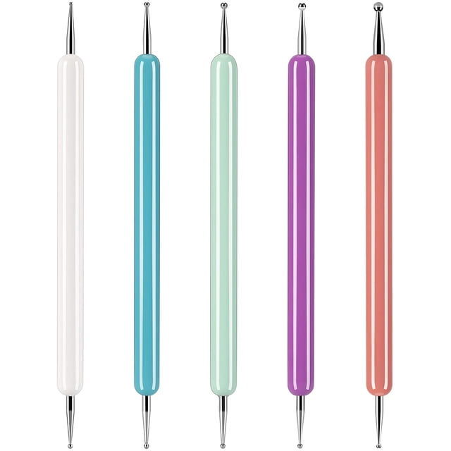 5 Pcs Pattern Tracing Stylus, Ball Embossing Stylus for Transfer Paper, Tracing Tools for Drawing, Embossing Tools for Paper, Art Dotting Tools for Nail Art, Ball Tip Clay Tools Sculpting Stylus
