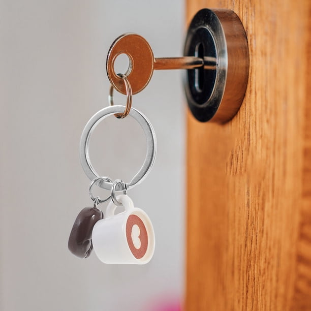 unbranded Llavero Colgante Metálico Con Café Para Llaves Y Decorativo