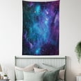 thumbnail image 4 of Outer Space Tapestry, Galaxy Stars in Space Celestial Astronomic Planets in the Universe Milky Way, Wall Hanging for Bedroom Living Room Dorm Decor, 60W X 80L Inches, Navy Purple, by Ambesonne, 4 of 5