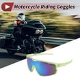 thumbnail image 2 of Unique Bargains 1 Pc Motorcycle Riding Goggles  PC Cycling Sunglasses Blue Lens Green Frame, 2 of 6