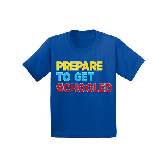 Back to School Youth Shirts for Kids Prepare to Get Schooled T Shirt School Theme Clothing Girls Shirts Boys T Shirts Funny School Gifts for Children