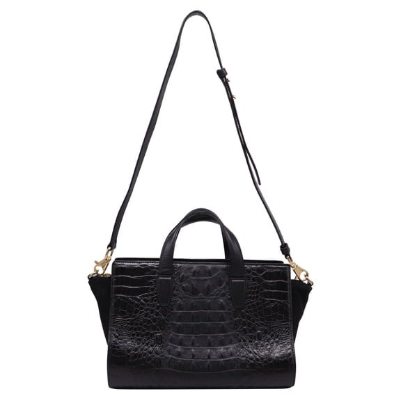 Pre-Owned Alexander Wang Pelican Croc-Embossed Tote Bag in Black Leather