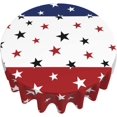thumbnail image 3 of American Flag Tablecloth Round 60 Inch Farmhouse Patriotic Tablecloth Polyester Washable Fabric Rustic 4th of July Table Cloth Decorative for Kitchen Picnic Indoor Outdoor Holiday Party, 3 of 6