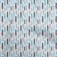 thumbnail image 1 of oneOone Rayon Aqua Blue Fabric Asian Forest Tree Fabric For Sewing Printed Craft Fabric By The Yard 56 Inch Wide, 1 of 4
