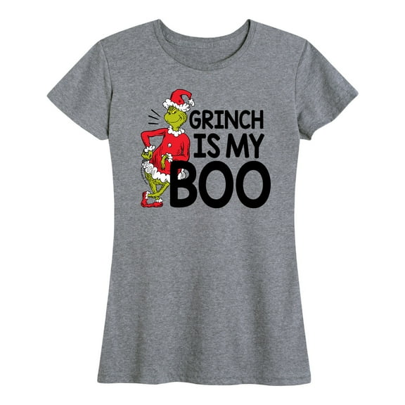 Dr. Seuss - Grinch Is My Boo - Women's Short Sleeve Graphic T-Shirt