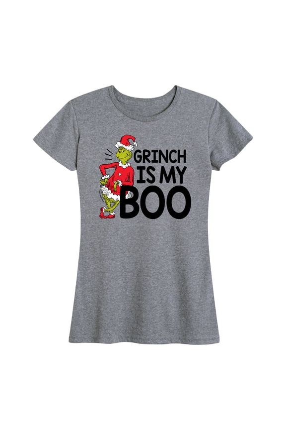 Dr. Seuss - Grinch Is My Boo - Women's Short Sleeve Graphic T-Shirt