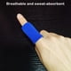 thumbnail image 5 of Qarigey 10 piezas de funda para la yema del dedo, Protector de articulación de la mano transpirable, soporte, mangas antideslizantes, ejercicio Suministros de ortodoncia Azul Qarigey CE015206-03, 5 of 6