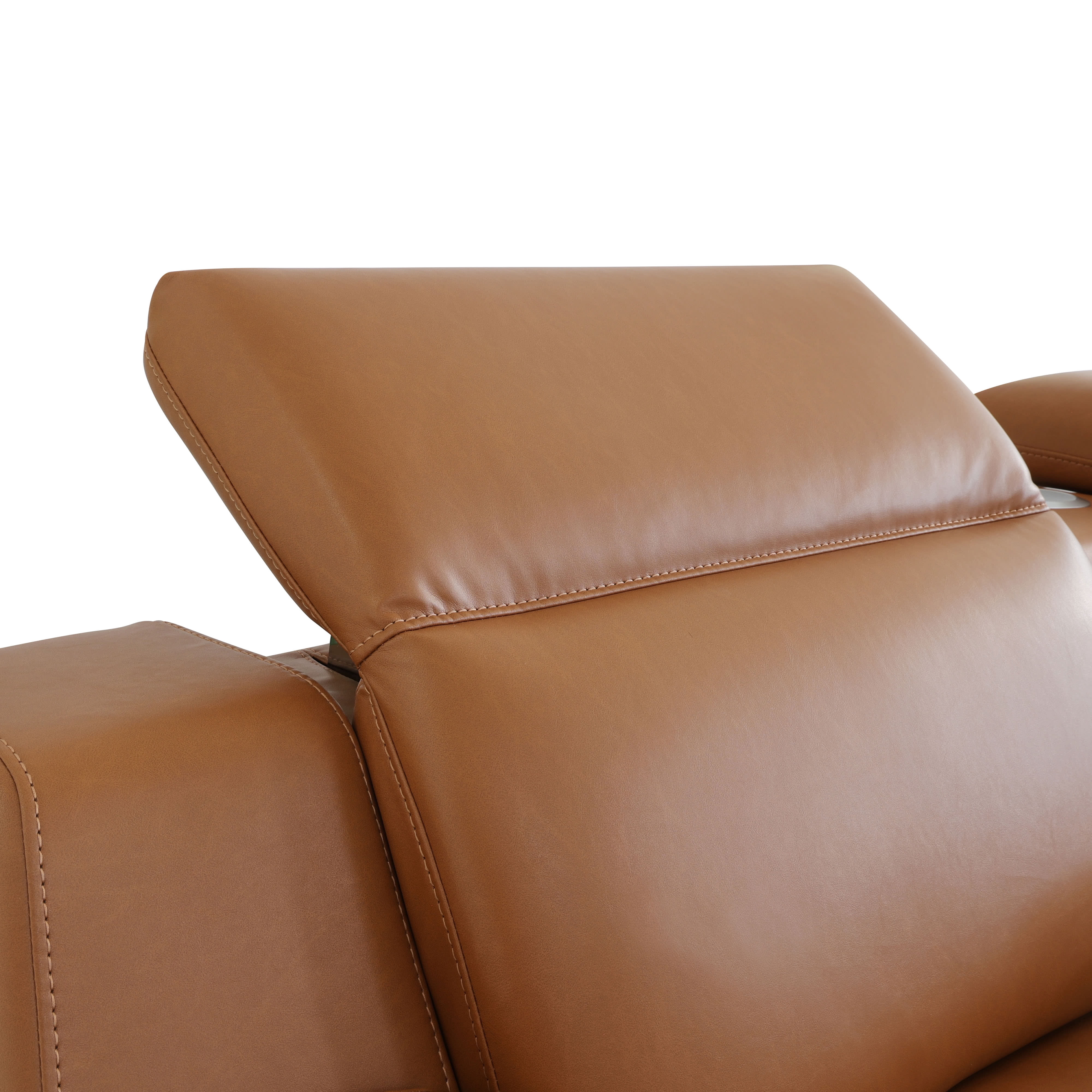MAYEERTY Power Reclining L-Shaped Sectional Sofa, Waterproof Leather Recliner with Wireless Charging, Bluetooth Speaker & Storage Console, Home Theater Seating for Living Room
