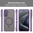 thumbnail image 3 of Asuwish Compatible with Samsung Galaxy A17 5G/4G Magnetic Phone Case Translucent Matte Anti-fingerprint Back Military Grade DropProof Shockproof Protective Cell Cover for A 17 G5 17A Women Men Purple, 3 of 9
