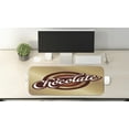 thumbnail image 2 of Chocolate Computer Mouse Pad, Master Chocolatier Sign Dark Excellence Text Retro Style, Rectangle Non-Slip Rubber Mousepad Large, 31" x 12" Gaming Size, Brown Sand Brown, by Ambesonne, 2 of 2