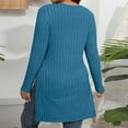 thumbnail image 5 of Kaemgyyd Womens Plus Size Sweater Fashion Side Slit Tunic Tops Long Sleeve Zip V Neck Casual Shirts Work Office Blouse, 5 of 5