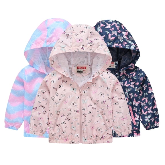 YTDSCS Kids Toddler Sun Shirt Hooded Jacket Rashguard for Boys Girls Printed Sunsuits Coats Long Sleeve Zipper Rash Guard with Storage Bag for 3-12T