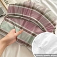 thumbnail image 4 of Twin Sze Fitted Sheet Set - Buffalo Plaid 2 Piece Bedding Sets 16" Deep Pocket Fitted Sheet with 1 Pillowcase, Farmhouse Red Green Beige Check Gingham Brushed Microfiber Hotel Luxury Bed Sheets, 4 of 9