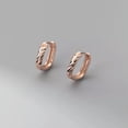 thumbnail image 4 of K-KED Real 925 Sterling Solid Silver Square Hoop Earrings Christmas Winter December-Rose Gold, 4 of 6