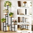 thumbnail image 6 of Corner Plant Stand Indoor 6 Tiered Tall Plant Shelf 43" Multiple Potted Plant Holder Plant Tower for Living Room Balcony,Rustic Brown, 6 of 9