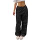 thumbnail image 2 of Pantalones cargo rectos con cordón para mujer talla grande: pierna ancha, holgados e informales, poliéster, transpirables, adecuados para otoño/uso diario, varias tallas, 2 of 8