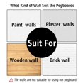 thumbnail image 5 of LYINGF Pegboard Wall Organizer Panel, Pegboard for Wall Mount in Garage, Kitchen, or Workshop, ABS Material for Easy Installation, Customizable Storage System for Tools, 5 of 9