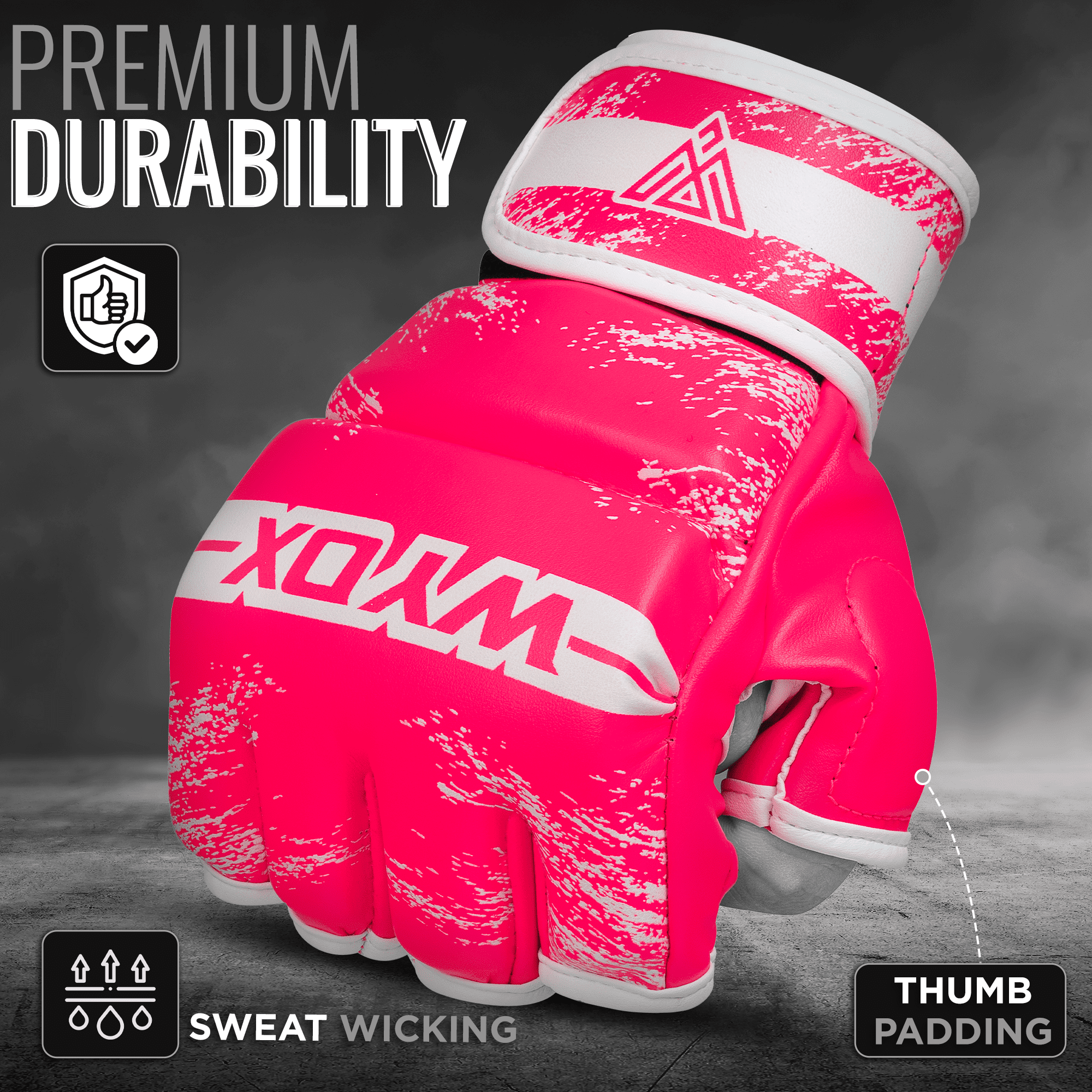 WYOX MMA Gloves for Men Adults, Training & Sparring Gloves with Wrist Support, Padded Knuckle Protection for Boxing, Kickboxing & Martial Arts