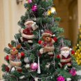thumbnail image 5 of 4pcs Christmas Tree Santa Claus Snowman Reindeer Bear Doll Hanging Decoration hy, 5 of 5