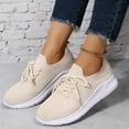 thumbnail image 3 of nsendm Female Fashion Sneakers Adult Womens Sneaker On Travel Soft Sole Comfortable Shoes Outdoor Mesh Runing Fashion Sports on Womens Sneaker Beige 7.5, 3 of 7