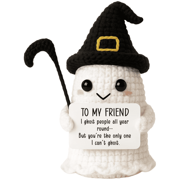 Anniversary Birthday Gift for Her Girlfriend,Crochet Ghost Boo,Cute Halloween Spooky Decor,Romantic Christmas Gift,Home Office Decor_1pc