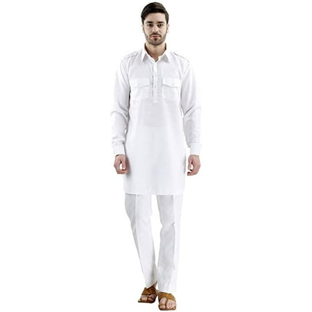 

Royal Men s Cotton Kurta (Royal_277_White_Small)