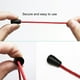 thumbnail image 4 of Ofertas Únicas 8 piezas de tope de campana de plástico negro en forma de tono, hebilla de plástico para cordones, extremos de lanyard, tope de sujeción, 4 of 7