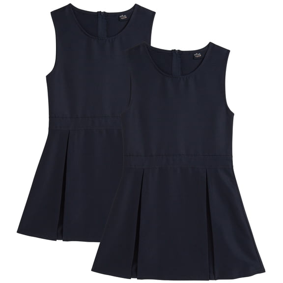 Beverly Hills Polo Club Sleeveless Pleated Jumper Dress and School Uniform for Girls 2 Pack