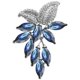 thumbnail image 1 of Broche grande de flor de cristal, alfileres y broches de uva, joyería de boda, ramillete, accesorios de abrigo y vestido, 1 of 5
