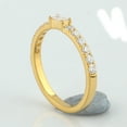 thumbnail image 3 of KIRAN FINE JEWEL Baguette White CZ Diamond Stackable Ring Yellow Gold Plated 925 Sterling Silver Wedding Band Ring Statement Jewelry Gift For Her, 3 of 5