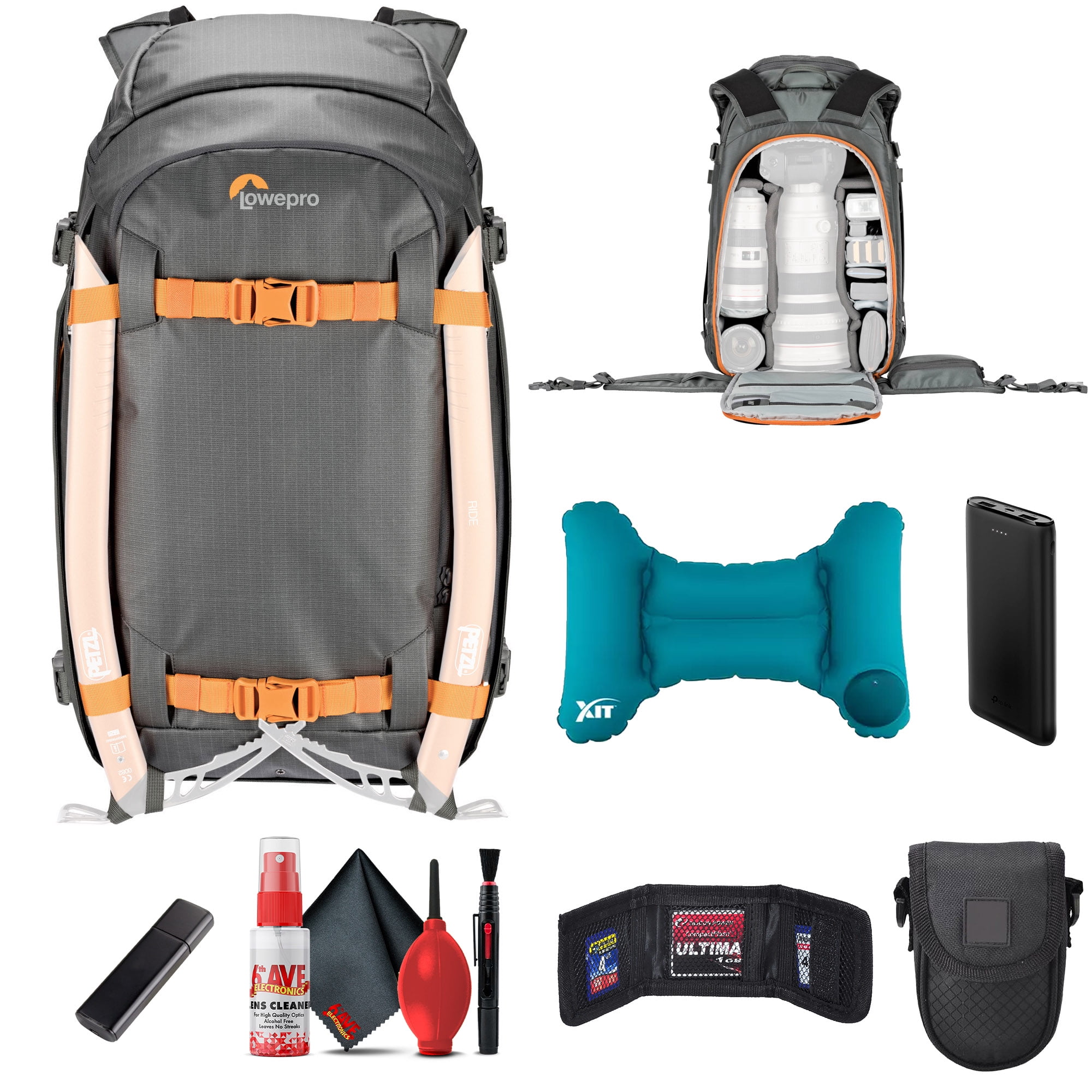 Lowepro Whistler Backpack 450 AW II Gray With 6Ave Photography Kit Walmart