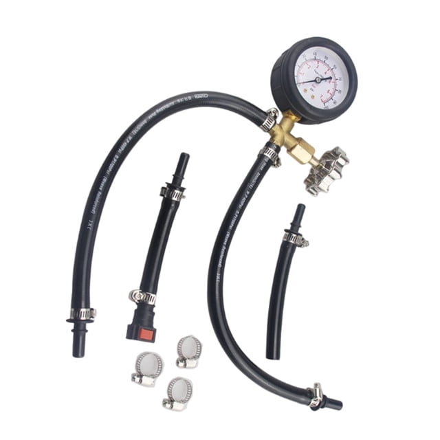 Riwesomey Medidor de presión Bomba de inyección Conveniencia de metal Instalación práctica Probador de automotriz Suministros para Accesorios para motos