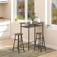 thumbnail image 2 of HOMCOM 3 Piece Counter Height Table Chair Set with Table, 2 Matching Stools, 2 of 10