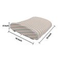 thumbnail image 5 of Geometric Lumbar Pillow, Abstract Form with Triangles Rhombus Zig Zag and Crackles Retro Textured Design, Soft Back Cushion Office Chairs with Adjustable Straps, 14" x 13", Multicolor, by Ambesonne, 5 of 7
