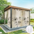 thumbnail image 6 of Yellow Beige Flower Outdoor Curtains for Patio Waterproof,Windproof Privacy Curtains with Weighted Bottom,Farmhouse Shabby Chic Wildflower Outside Drapes for Picnic Garage Yard Cabana 54"x95" 1 Panel, 6 of 8