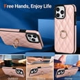 thumbnail image 3 of for iPhone 14 Pro Max Case Stand, Kickstand Mental Ring Elegant Luxury Leather for iPhone 14 Pro Max Case, Full Body Protection iPhone 14 Pro Max Case for Girls Women -Pink, 3 of 14