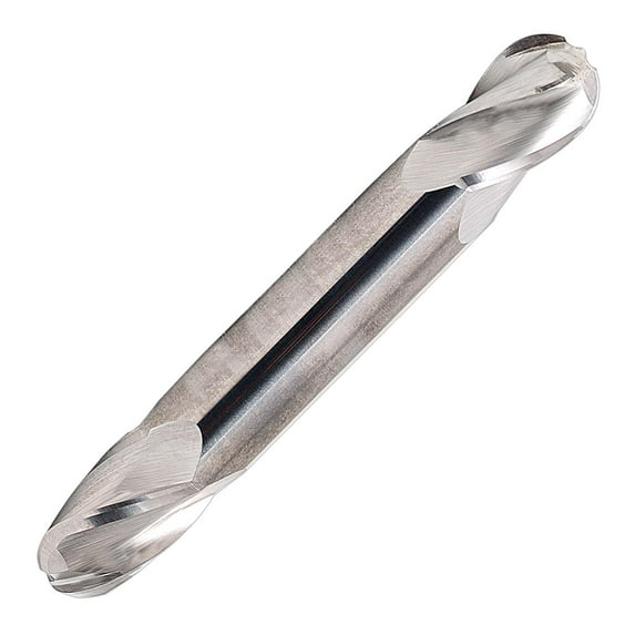 1/8" Diameter 4 Flute Double End Ball Stub 30° Carbide End Mill , 1/4"Length of Cut, 1/8" Shank, 1-1/2" OAL