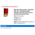 thumbnail image 2 of Right Tail Light Assembly - Compatible with 1994 - 2000 Mazda B4000 Extended Cab Pickup 2-Door 4.0L V6 Naturally Aspirated OHV GAS 1995 1996 1997 1998 1999, 2 of 2