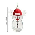 thumbnail image 3 of Reindeer Snowman Shaped Glass Straw Cup, Transparent Christmas Drinkware with Red Hat & Antlers, Festive Gift for Xmas, 3 of 6