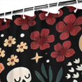 thumbnail image 3 of Halloween Floral Ghosts Pattern Shower Curtain 84"x72" ,Bathroom Decorative Shower Curtains Set with 12 Hooks,Modern Waterproof Washable Shower Curtain, 3 of 6