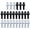 Without screws-black and white, variant on 26Pcs Table Foosball Player Replacement Soccer Table Player Games Players Figure Foosball Components Easy to Install